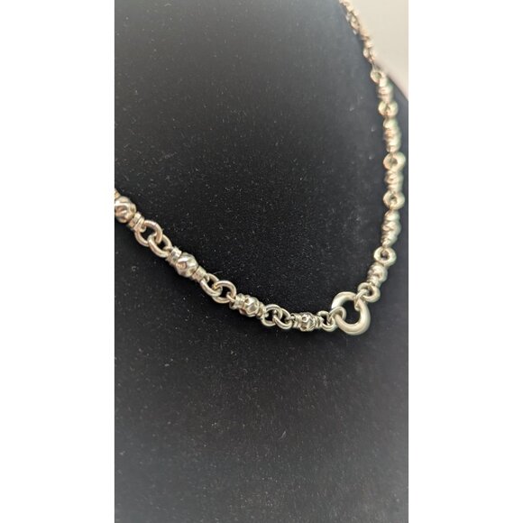 Sterling Silver Necklace Designer Matsu All Gravelle Necklace - Picture 3 of 16